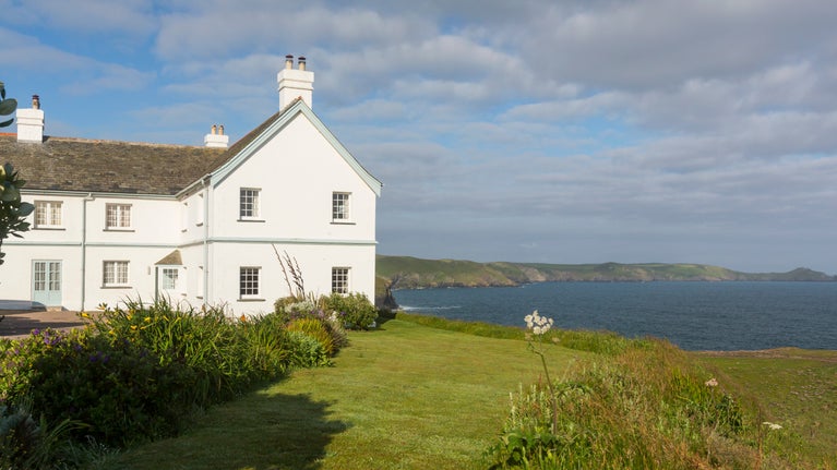 The exterior of Doyden House, which contains the Carnweather apartment, Cornwall